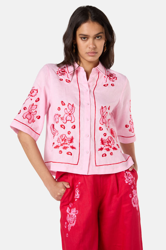 Gorman - Ainslee Anglaise Shirt - pink