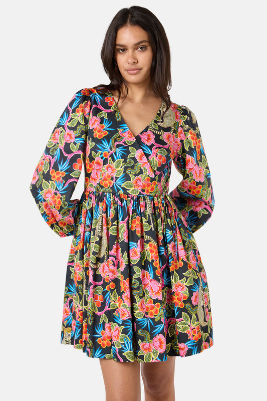 Gorman - Plum Harvest Smock Dress - print