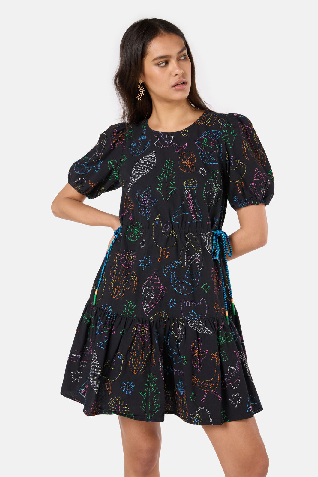 Gorman - Sirena Rope Smock Dress - print