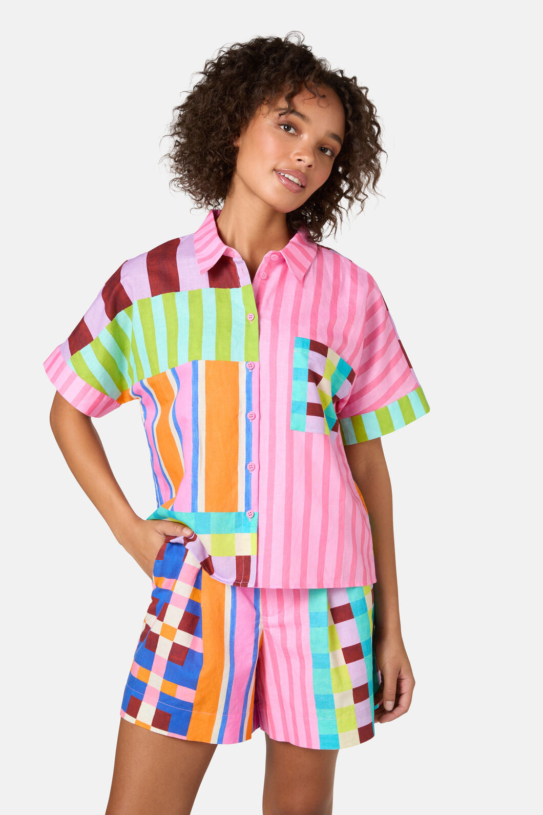 Gorman - HOLIDAY STRIPE PRINT SHIRT - print