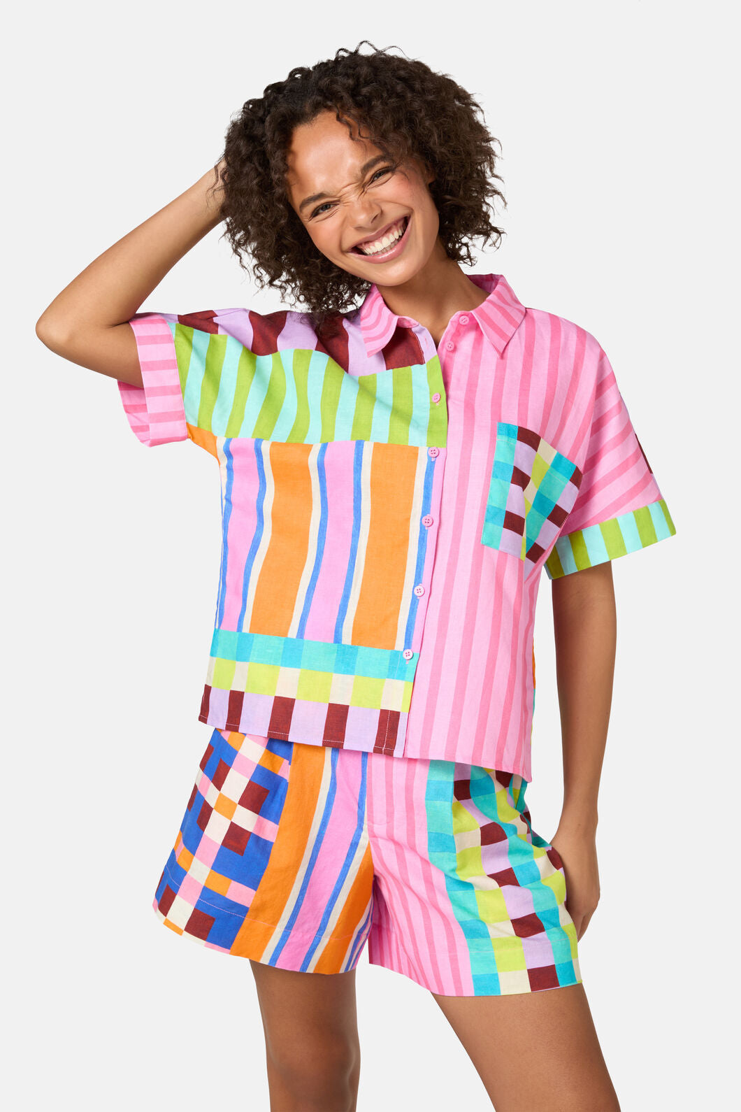 Gorman - HOLIDAY STRIPE PRINT SHIRT - print