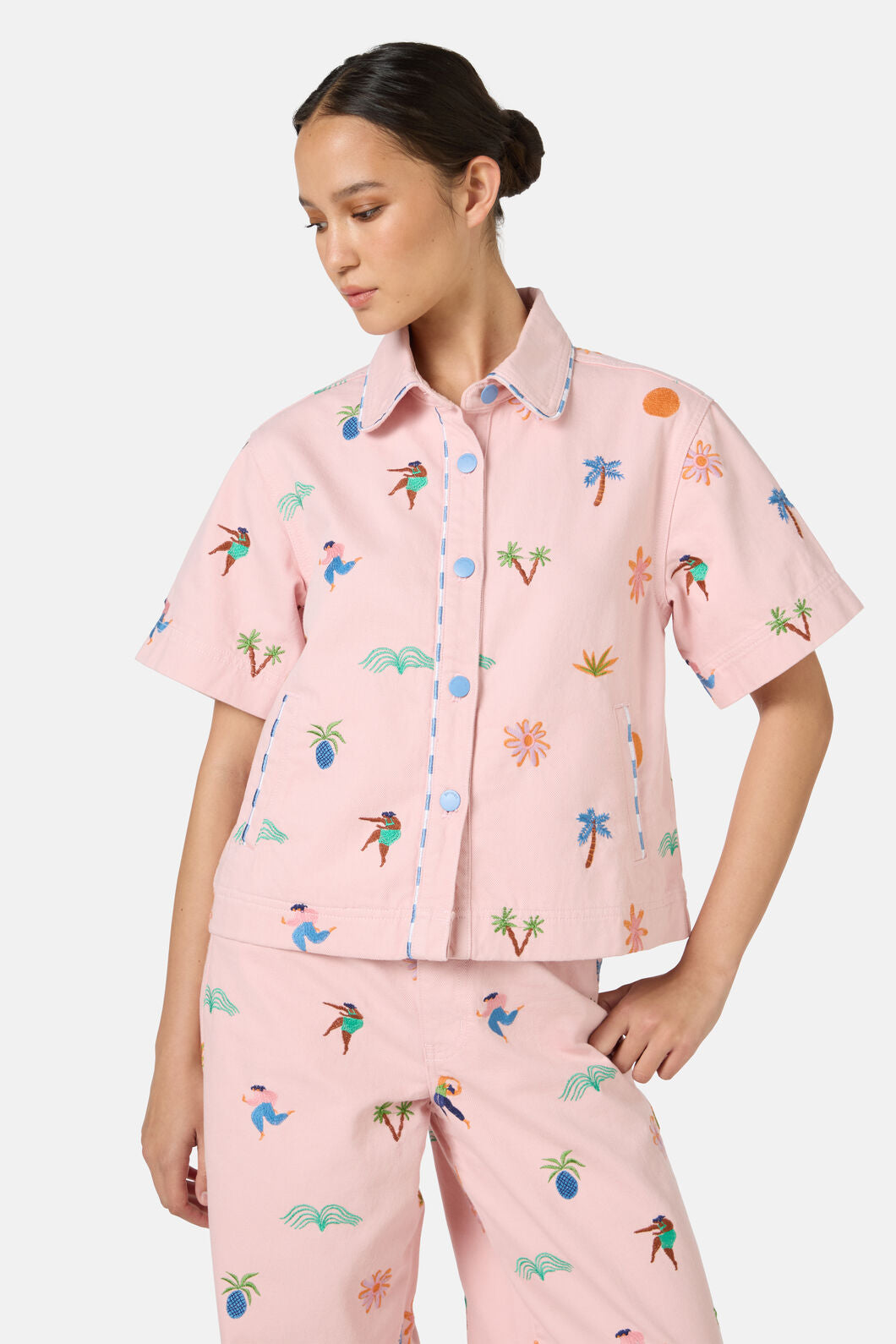 Gorman - Hidden Paradise Shacket - pink