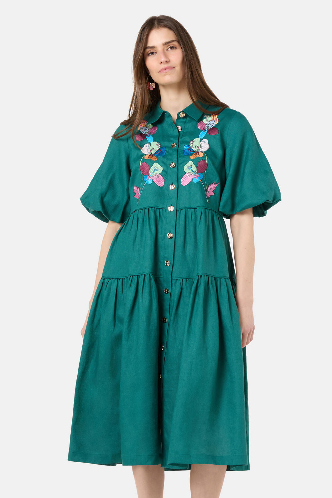 Gorman - Flora Aurora Smock Dress - green