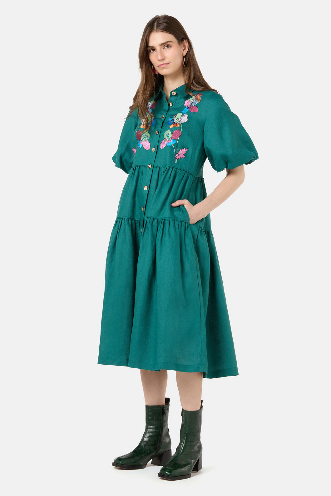 Gorman - Flora Aurora Smock Dress - green