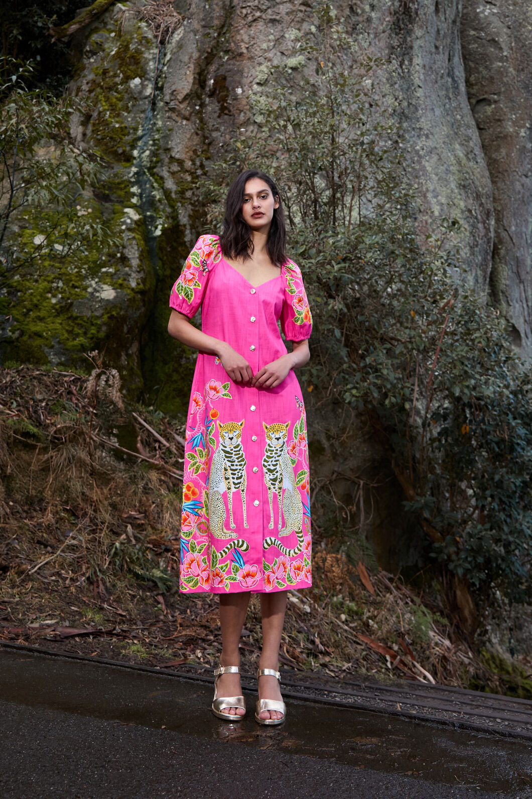 Gorman - Plum Harvest Party Dress - print