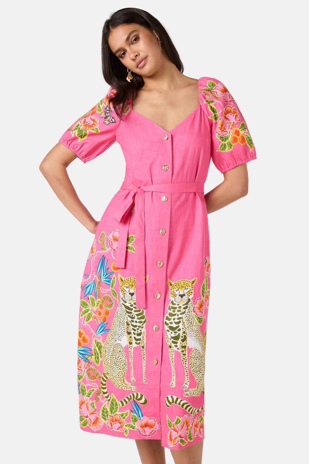Gorman - Plum Harvest Party Dress - print