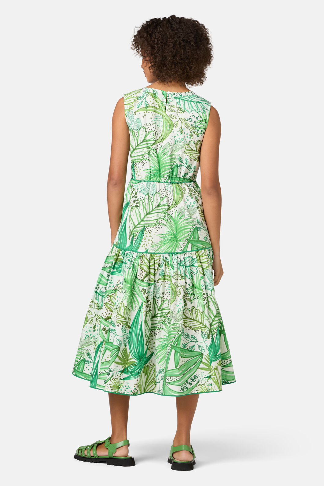 Gorman - Tree Fern Print Tiered Dress - print