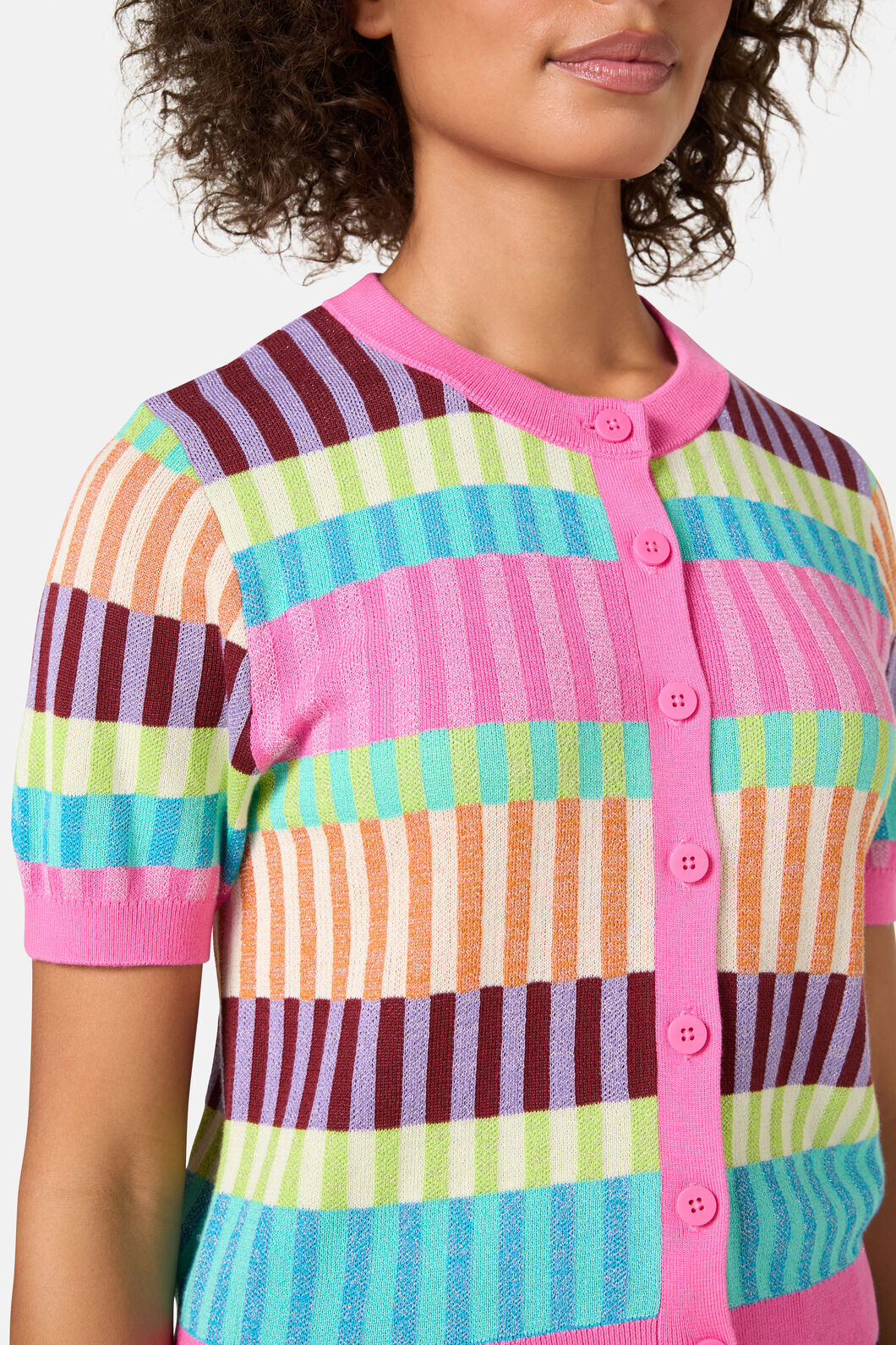Gorman - Holiday Stripe Cotton Cardigan - multi