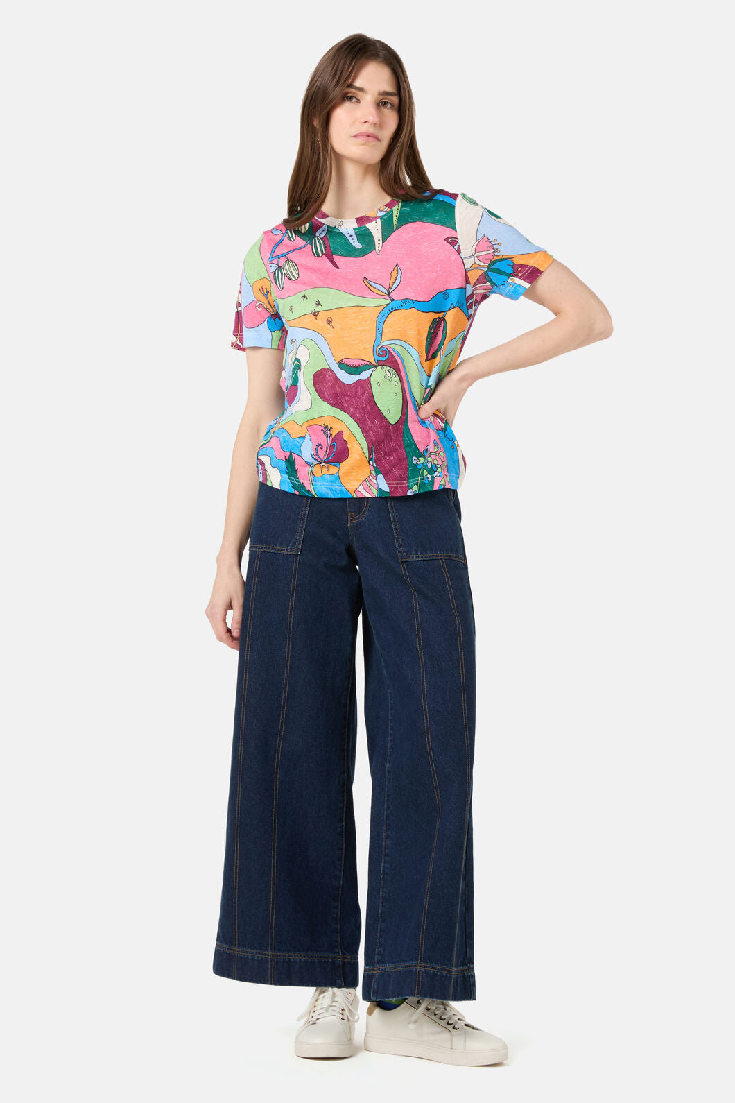 Gorman - Flora Aurora Hemp Tee - print