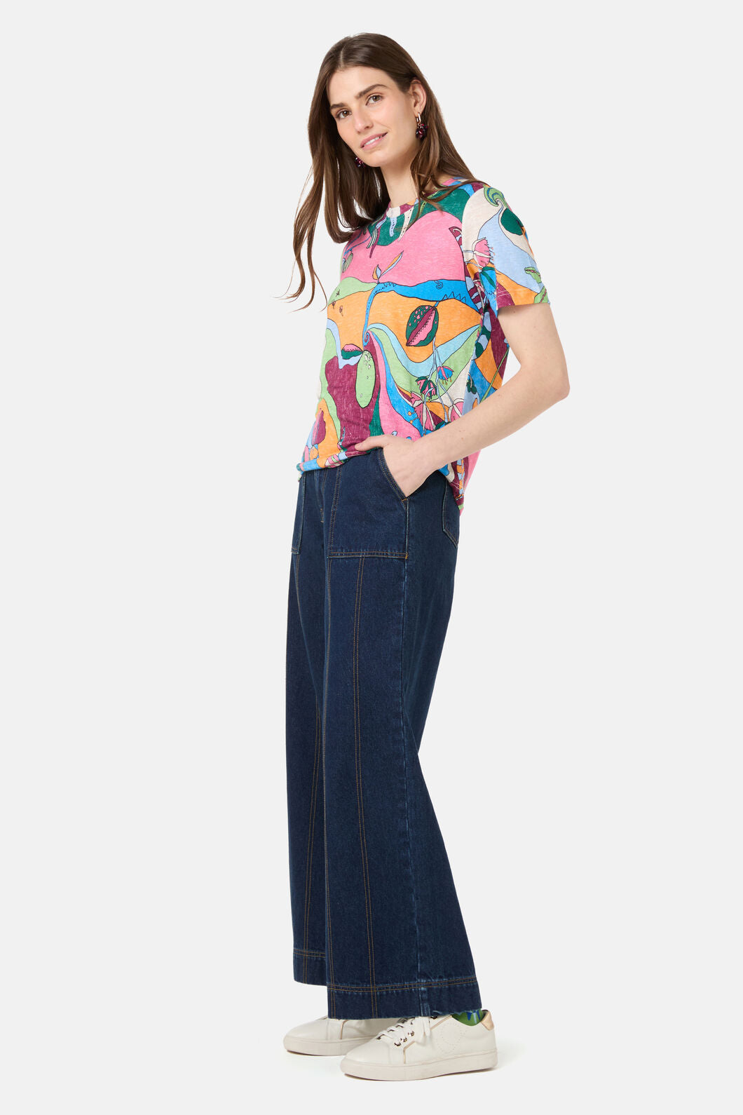 Gorman - Flora Aurora Hemp Tee - print