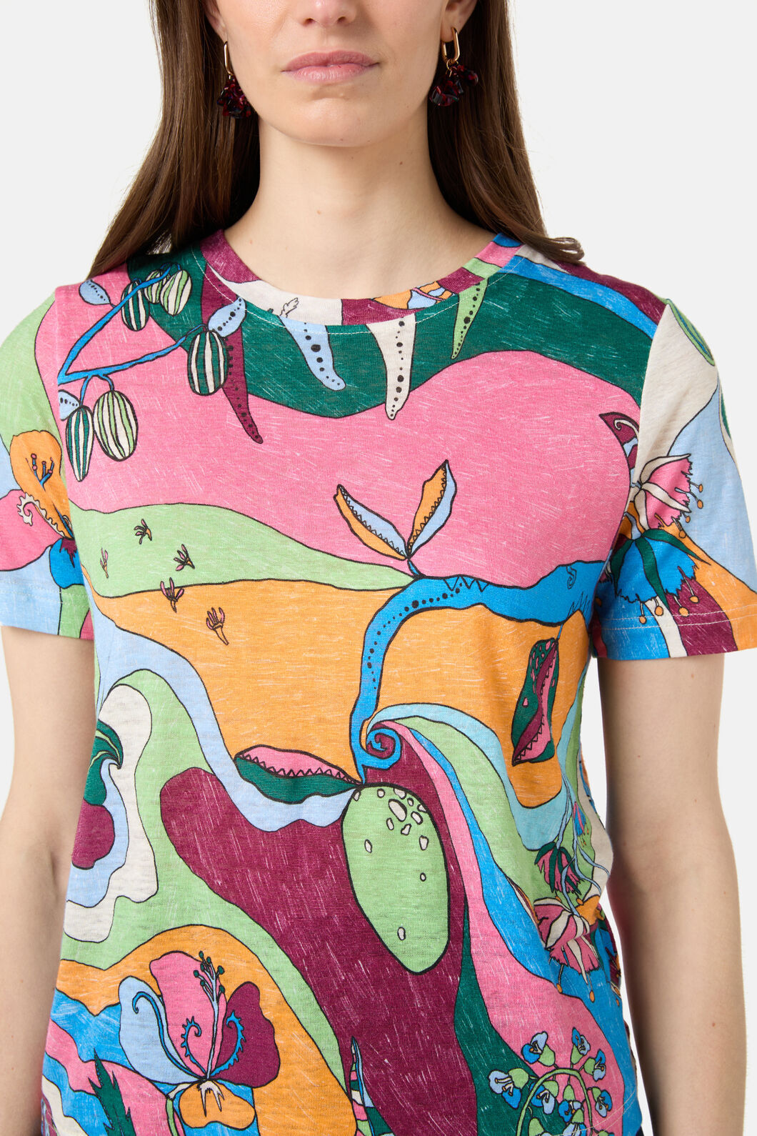 Gorman - Flora Aurora Hemp Tee - print