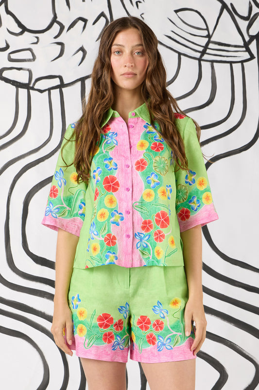 Botanica Linen Print Shirt