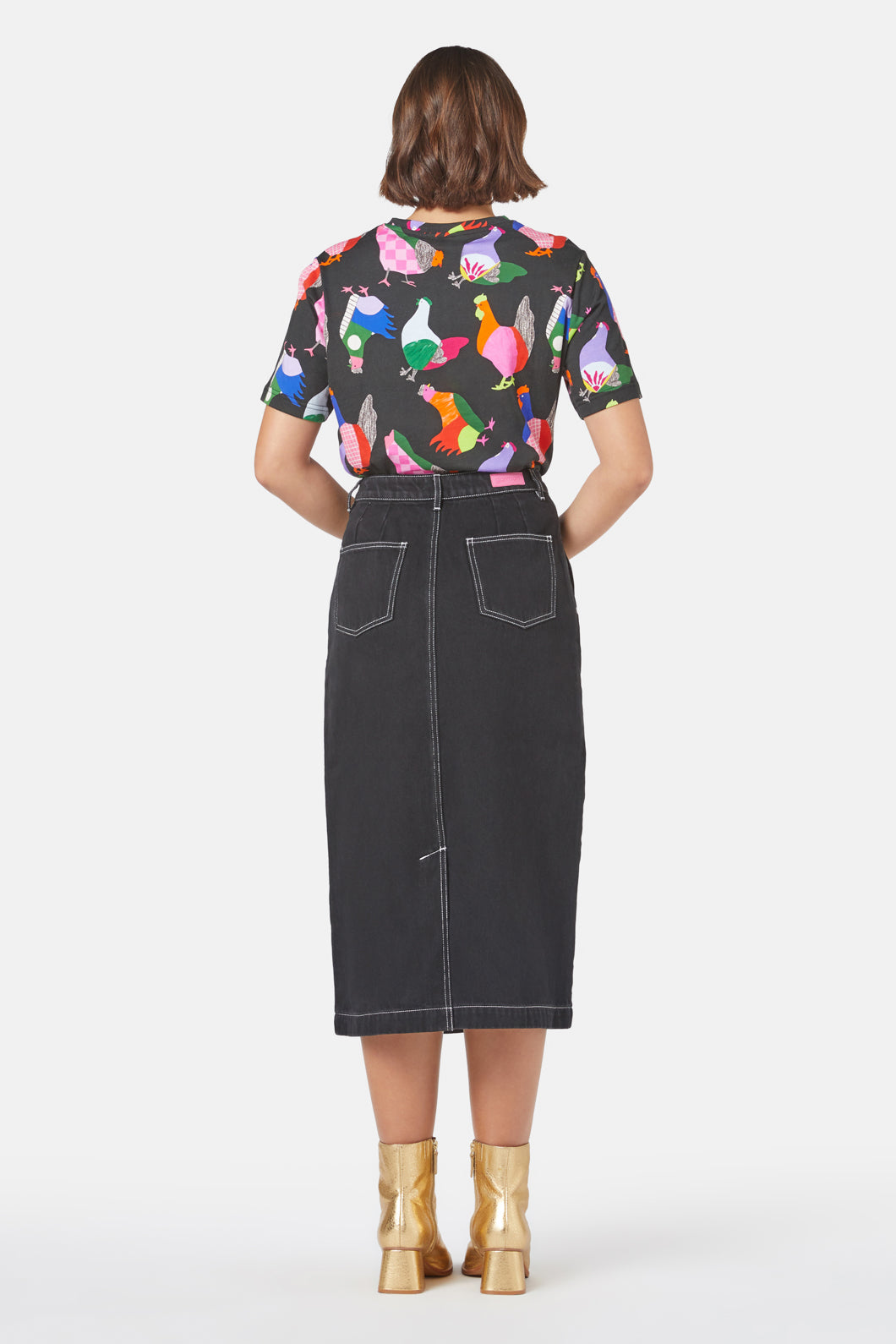 Gorman - Midnight Denim Skirt - black