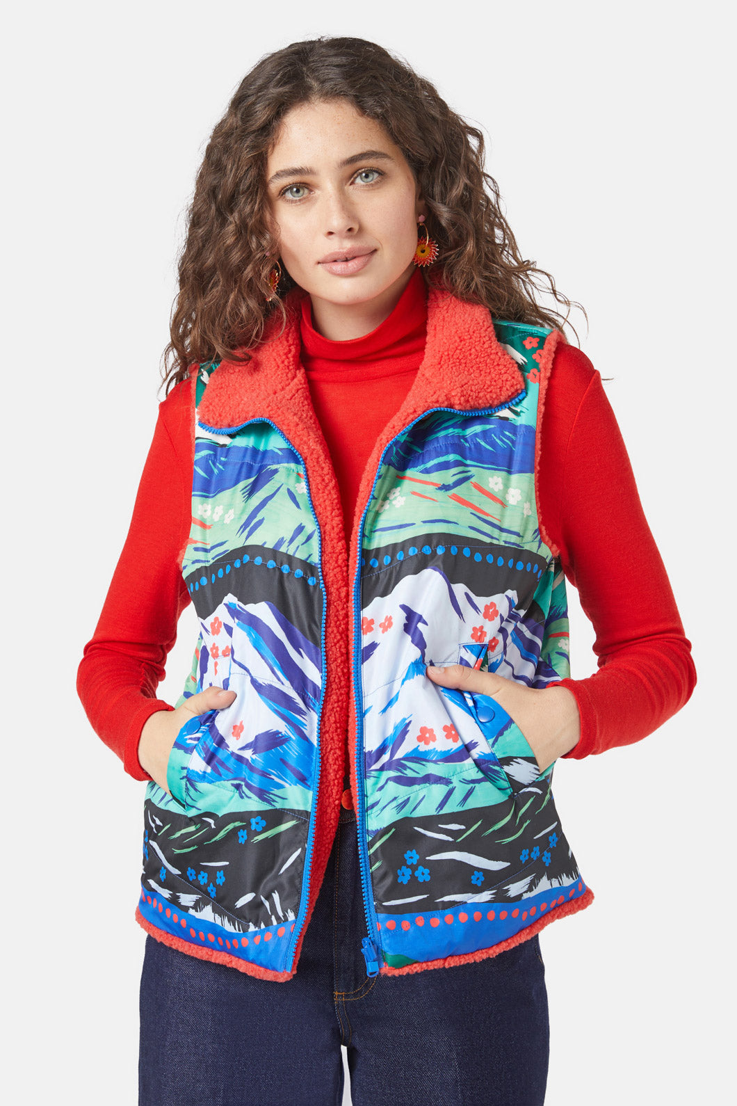Gorman - Ranges Reversible Sherpa Vest - print