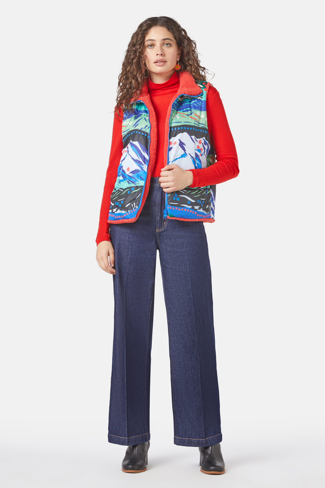 Gorman - Ranges Reversible Sherpa Vest - print