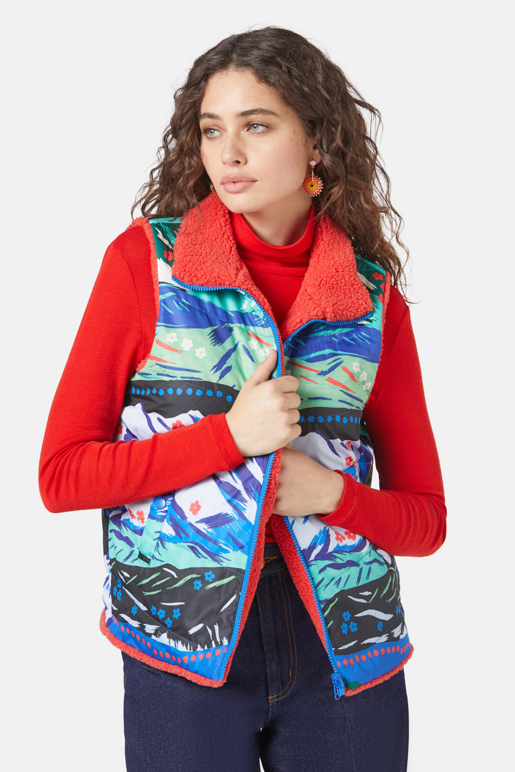 Gorman - Ranges Reversible Sherpa Vest - print