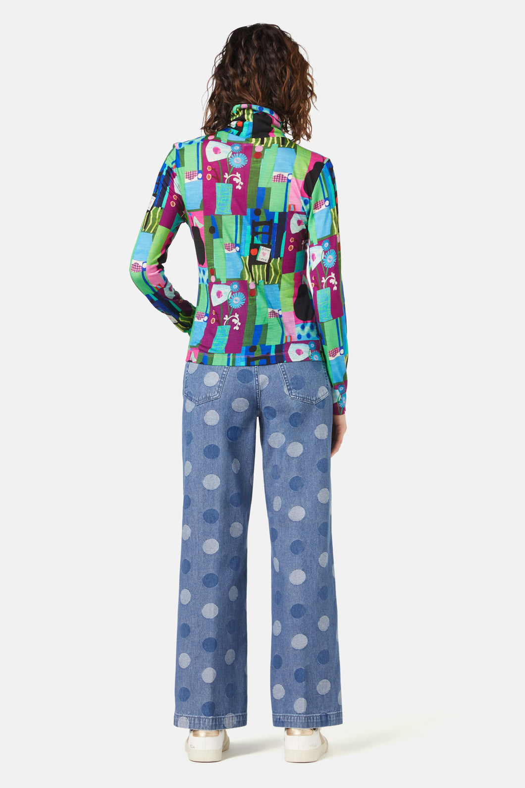 Gorman - Collage Notes Merino Polo - print