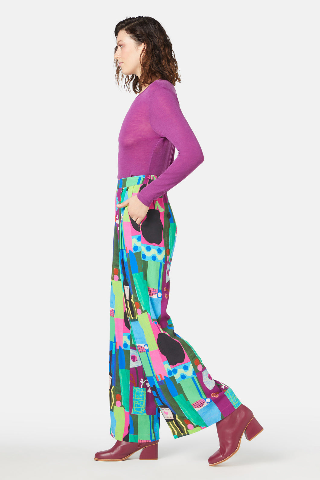 Gorman - Collage Notes Pant - print