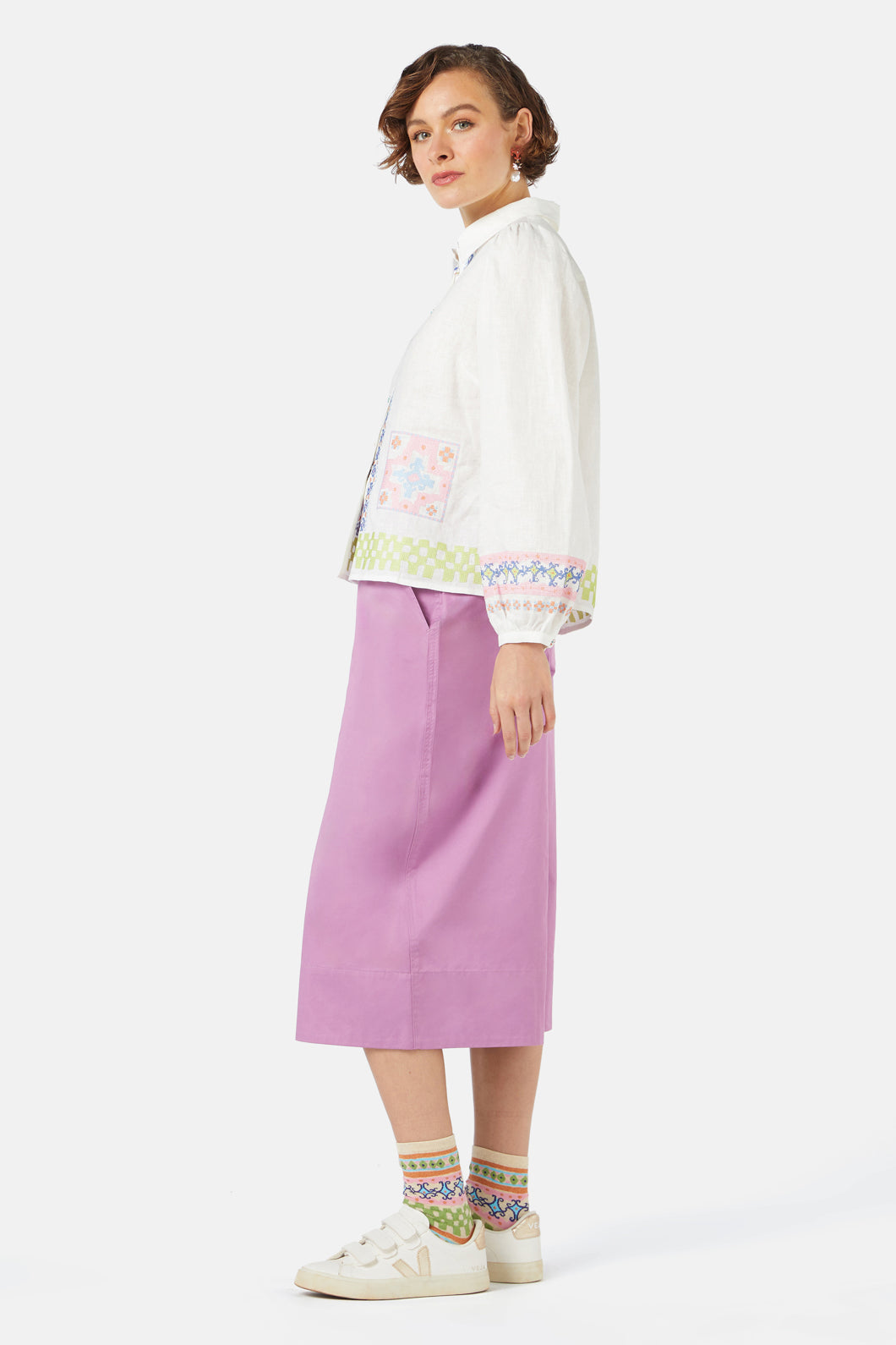 Gorman - Stained Glass Embroidered Shirt - white