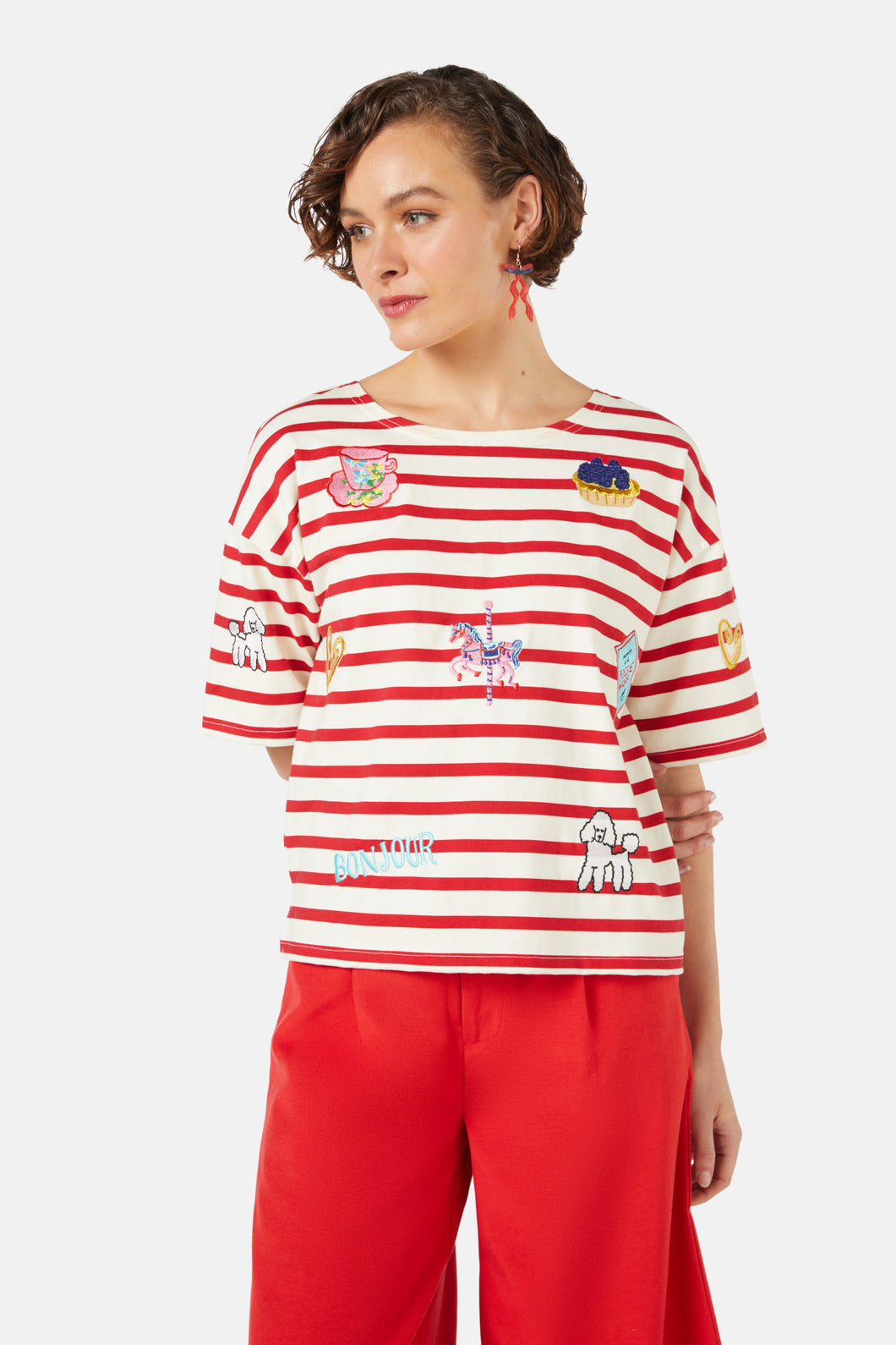 Gorman - Voulez Vous Oui Non Tee - stripe