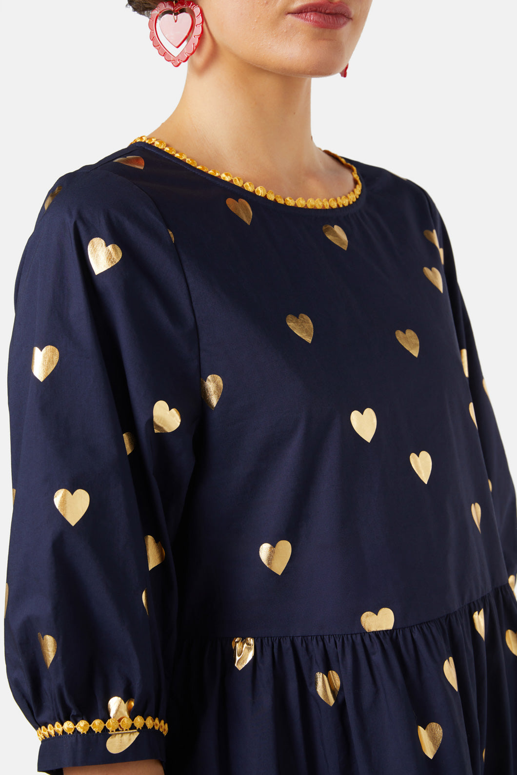 Gorman - Gold Romance Smock Dress - navy