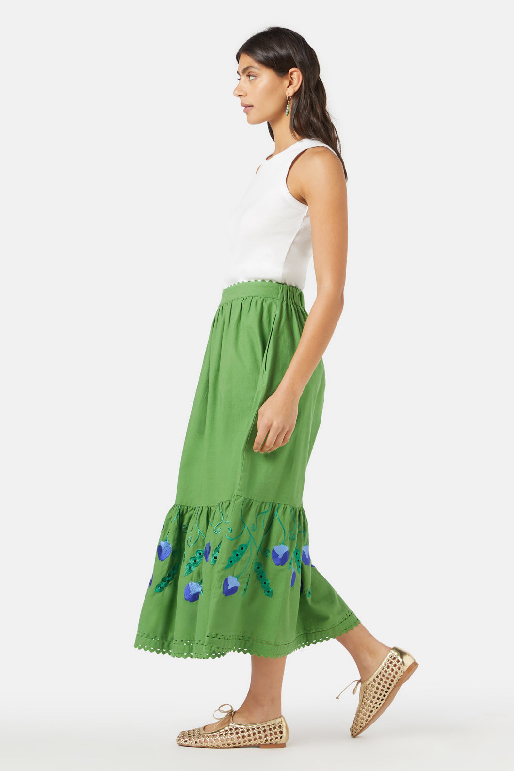 Gorman - Peas Anglaise Skirt - green