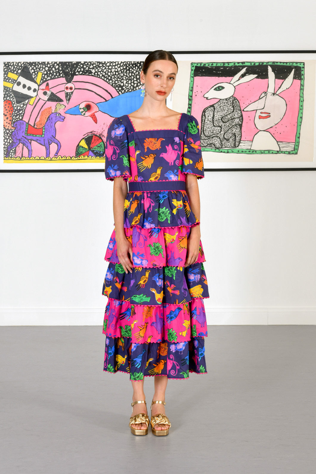 Gorman - The Birds Party Dress - print