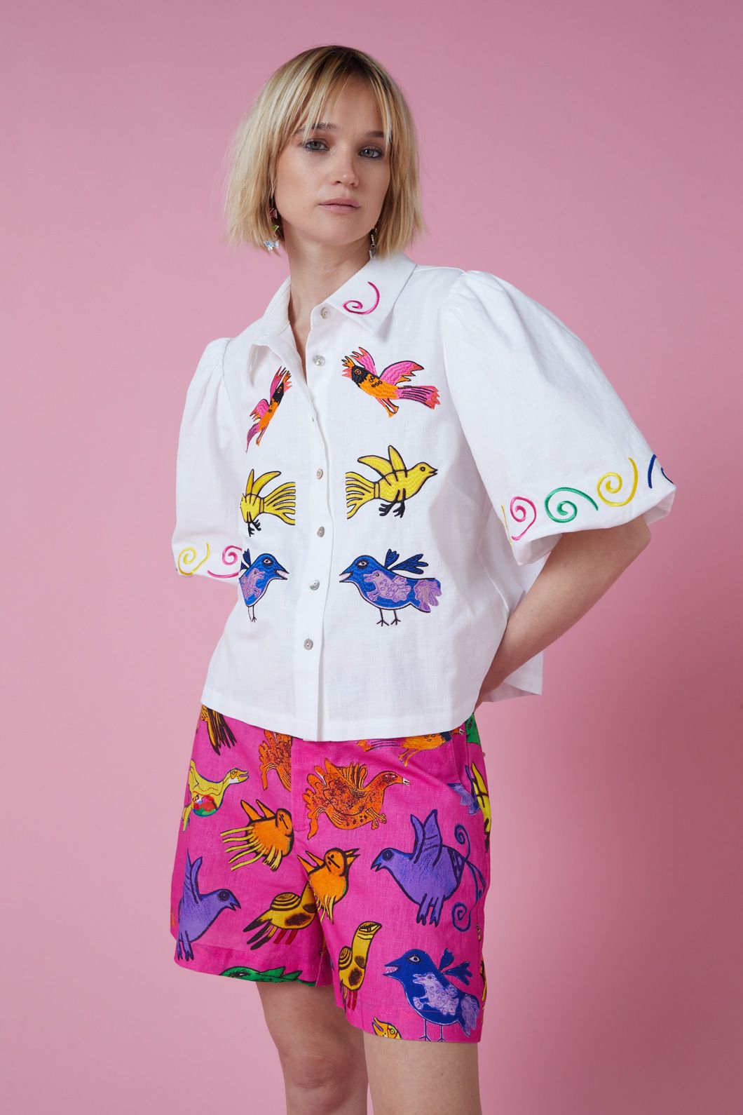 Gorman - The Birds Shirt - white