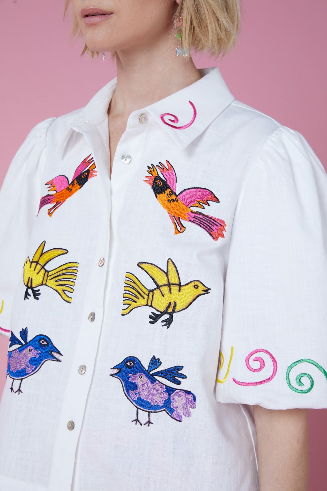 Gorman - The Birds Shirt - white