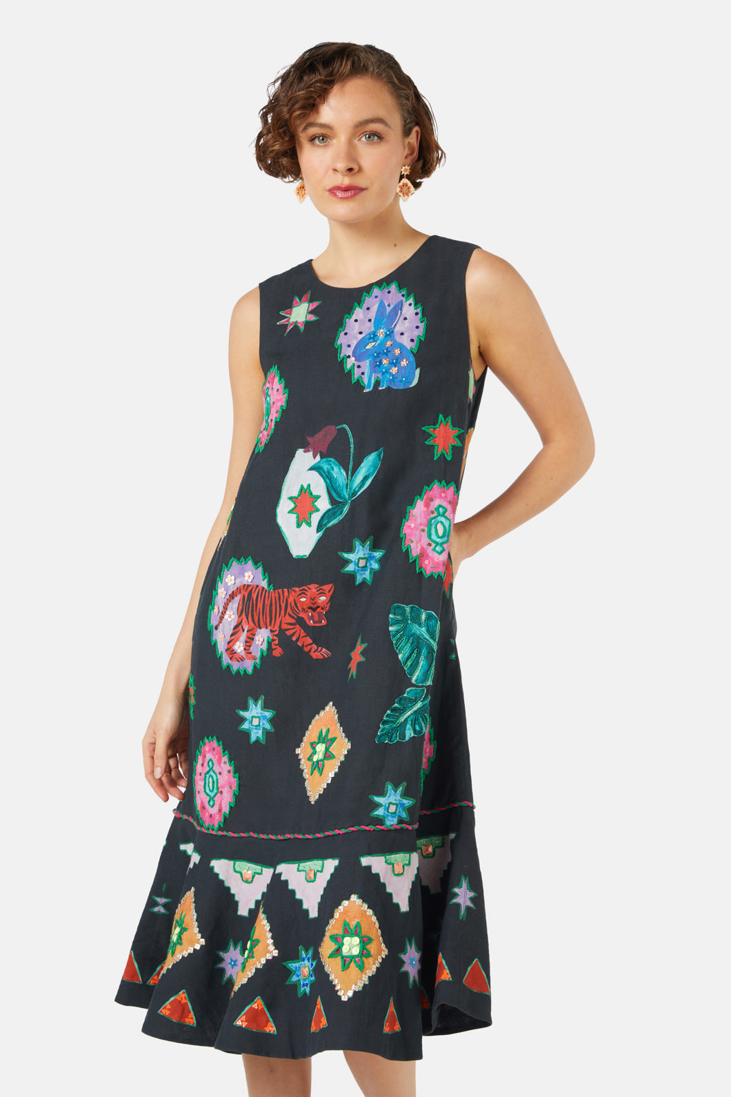 Gorman - Animalia Embroidery Dress - print