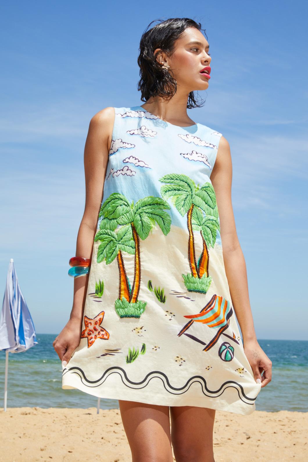 Gorman - Inky Beach Shift Dress - print