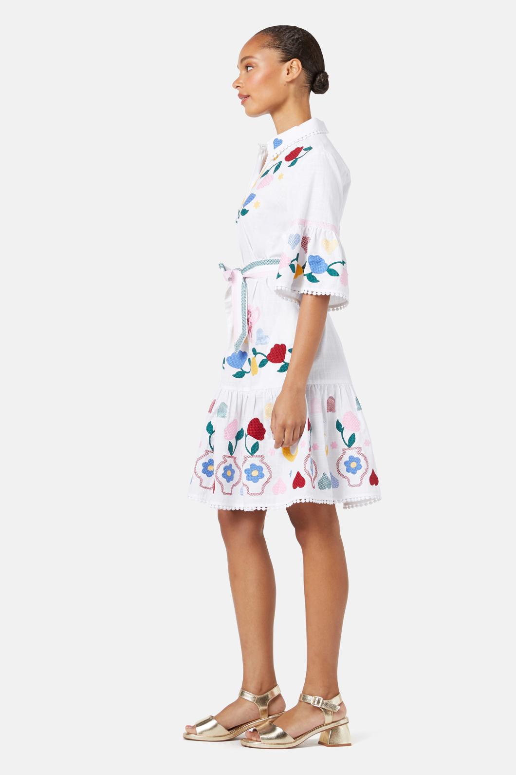 Gorman - Plate Up Embroidered Dress - white