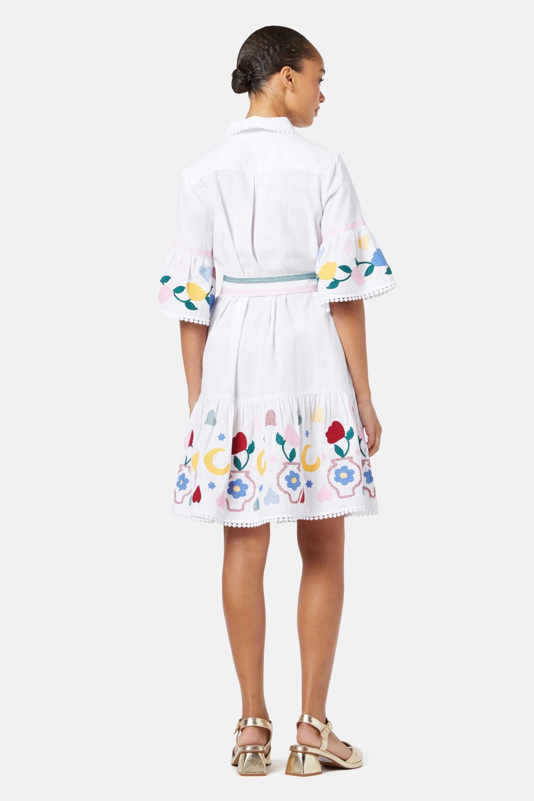 Gorman - Plate Up Embroidered Dress - white