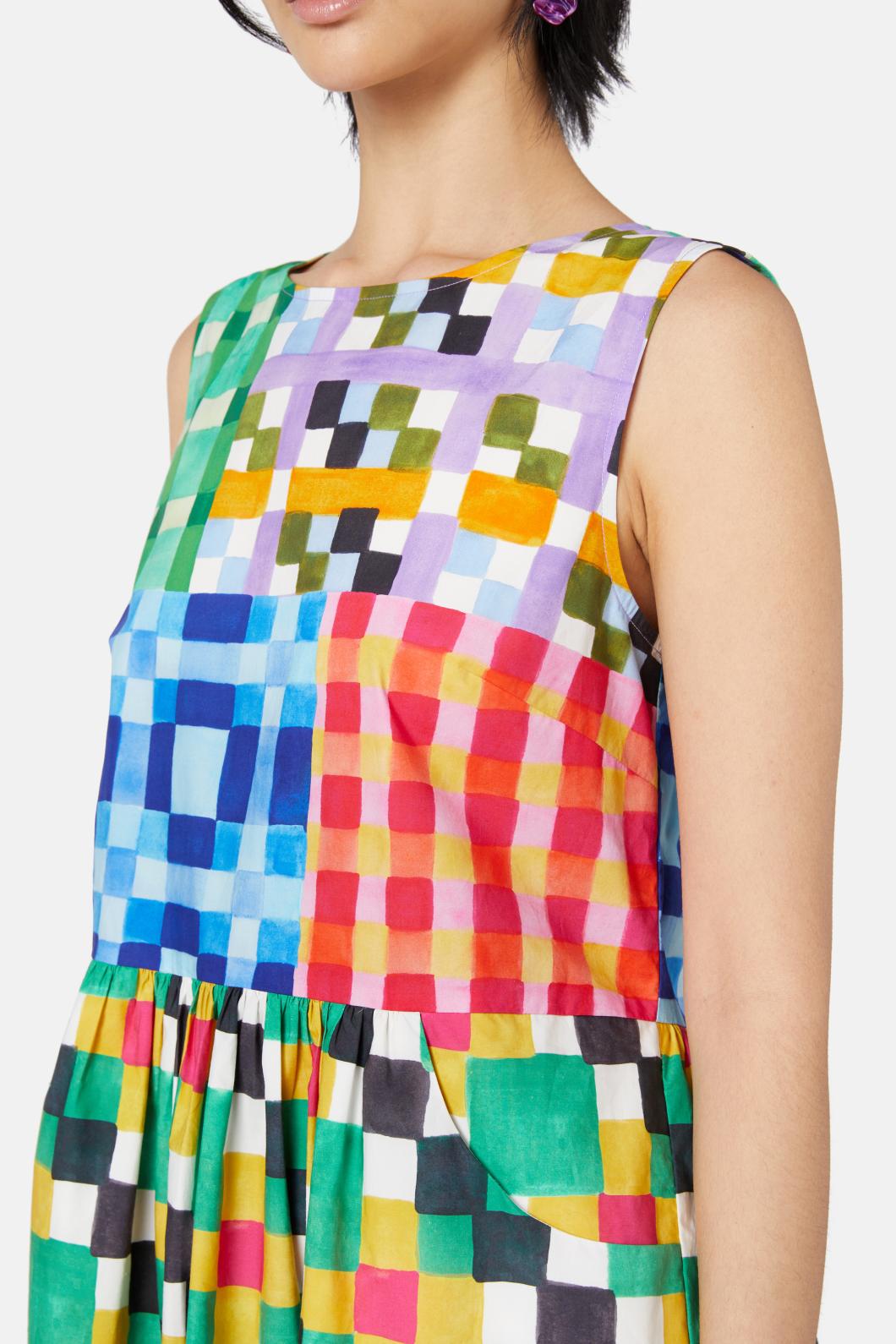 Gorman - Gingham Garden Tiered Dress - print