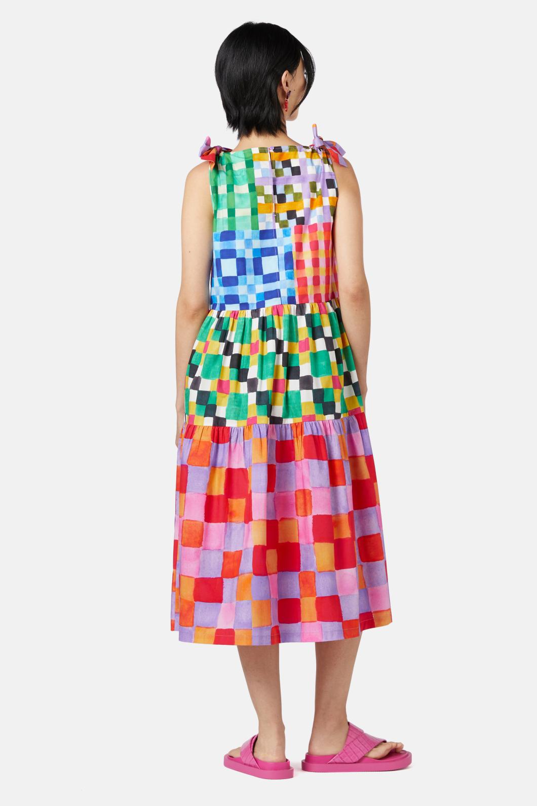 Gorman - Gingham Garden Tiered Dress - print