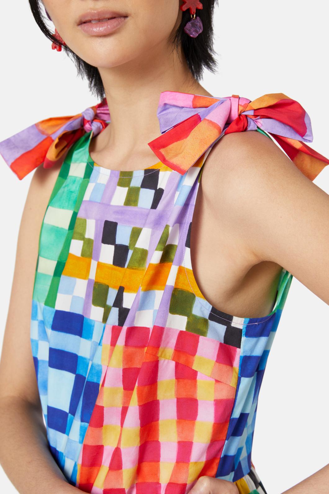 Gorman - Gingham Garden Tiered Dress - print