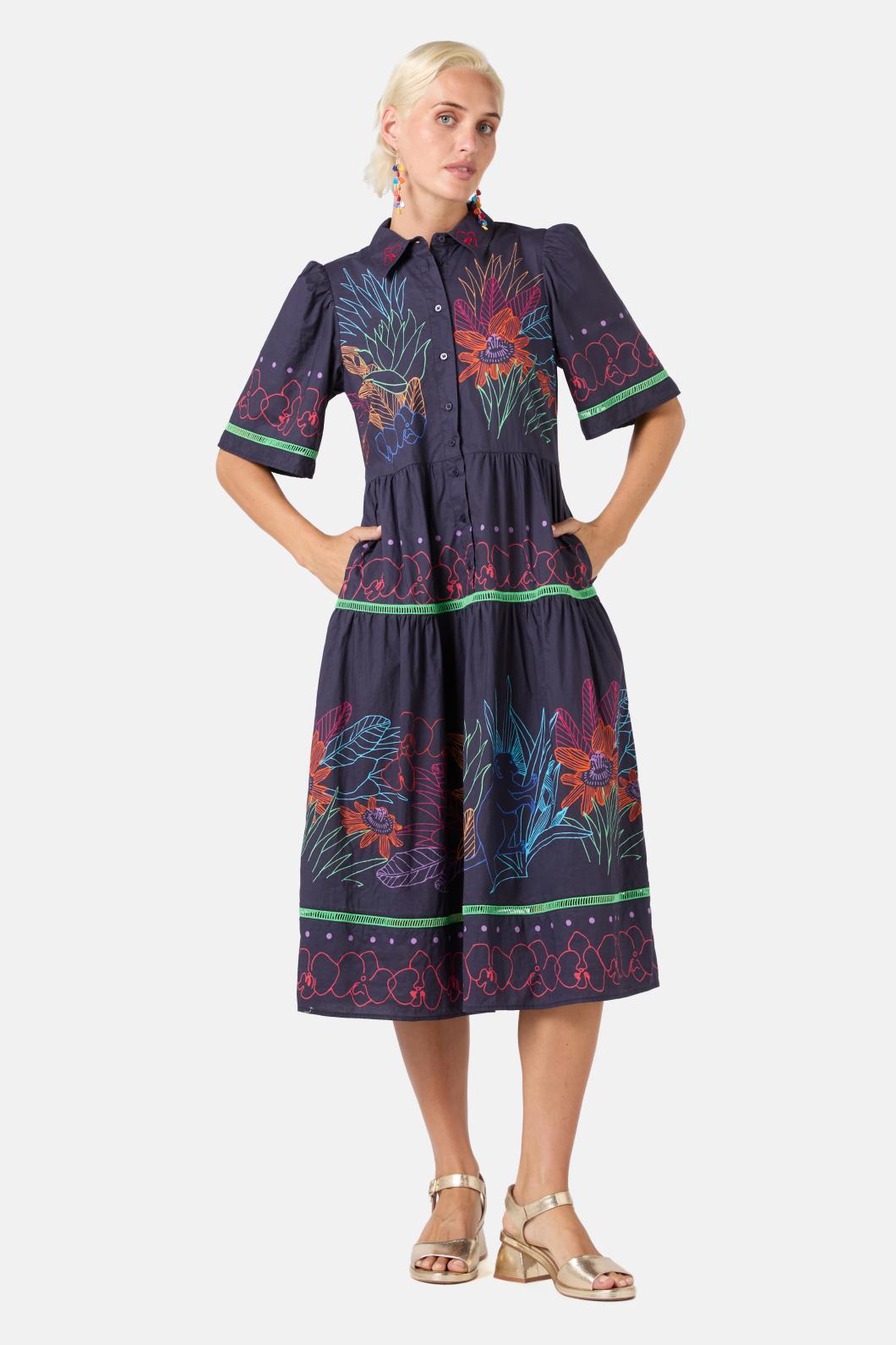 Gorman - Monkey Forest Poplin Dress - print