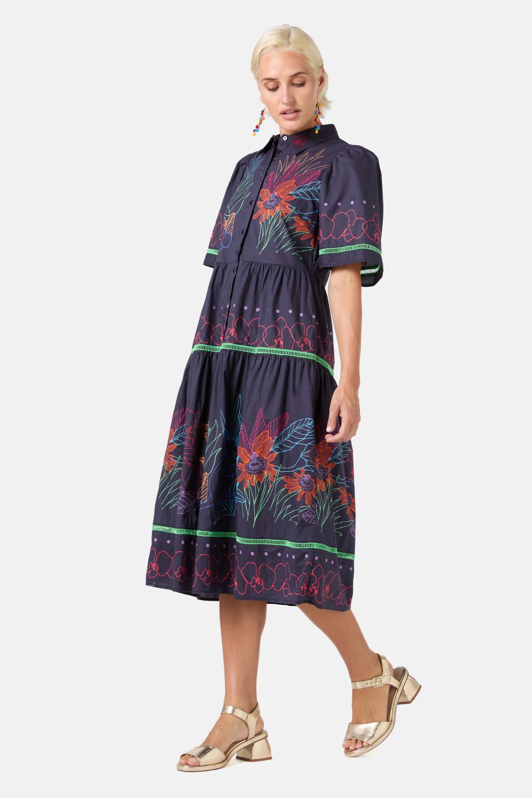 Gorman - Monkey Forest Poplin Dress - print