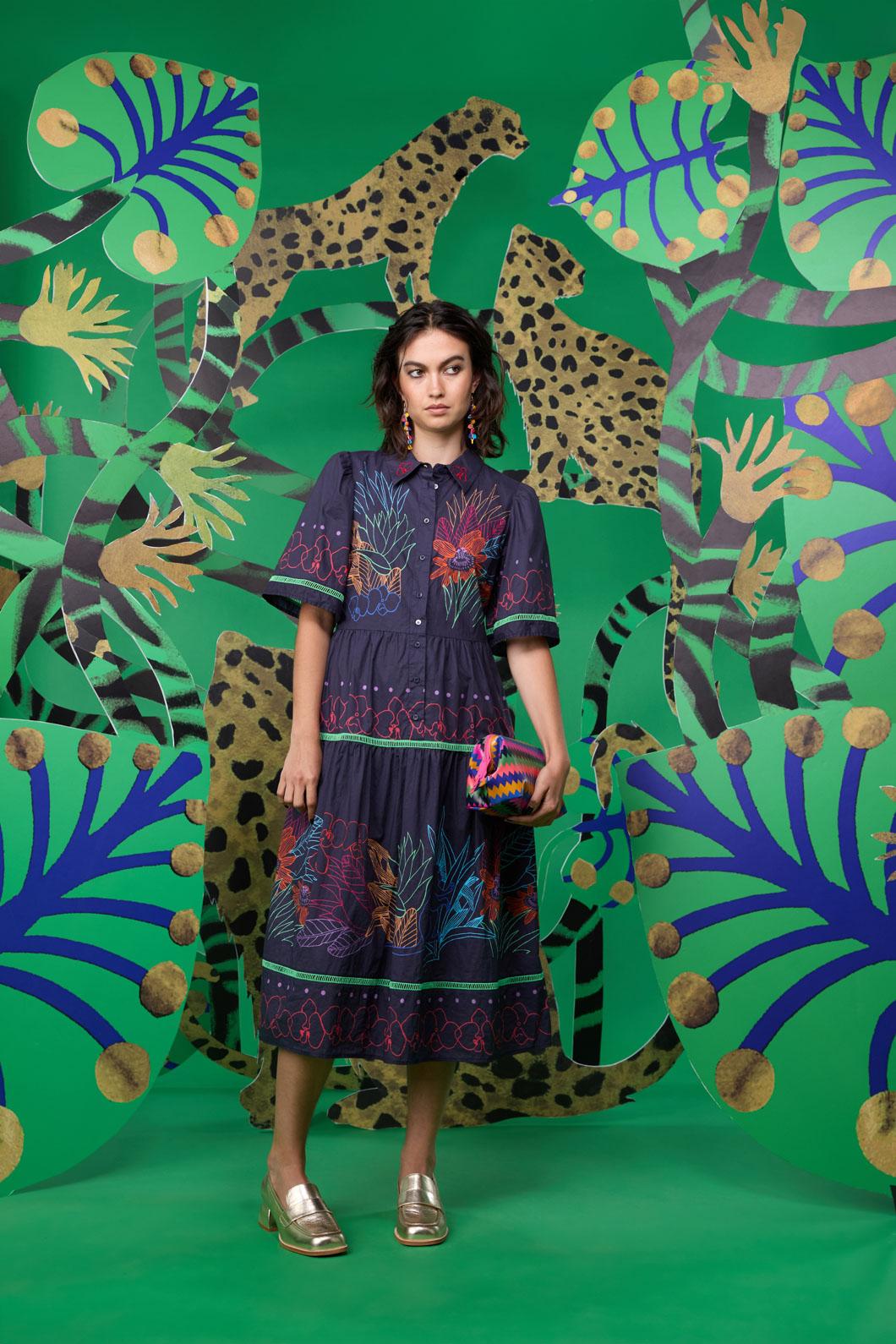 Gorman - Monkey Forest Poplin Dress - print