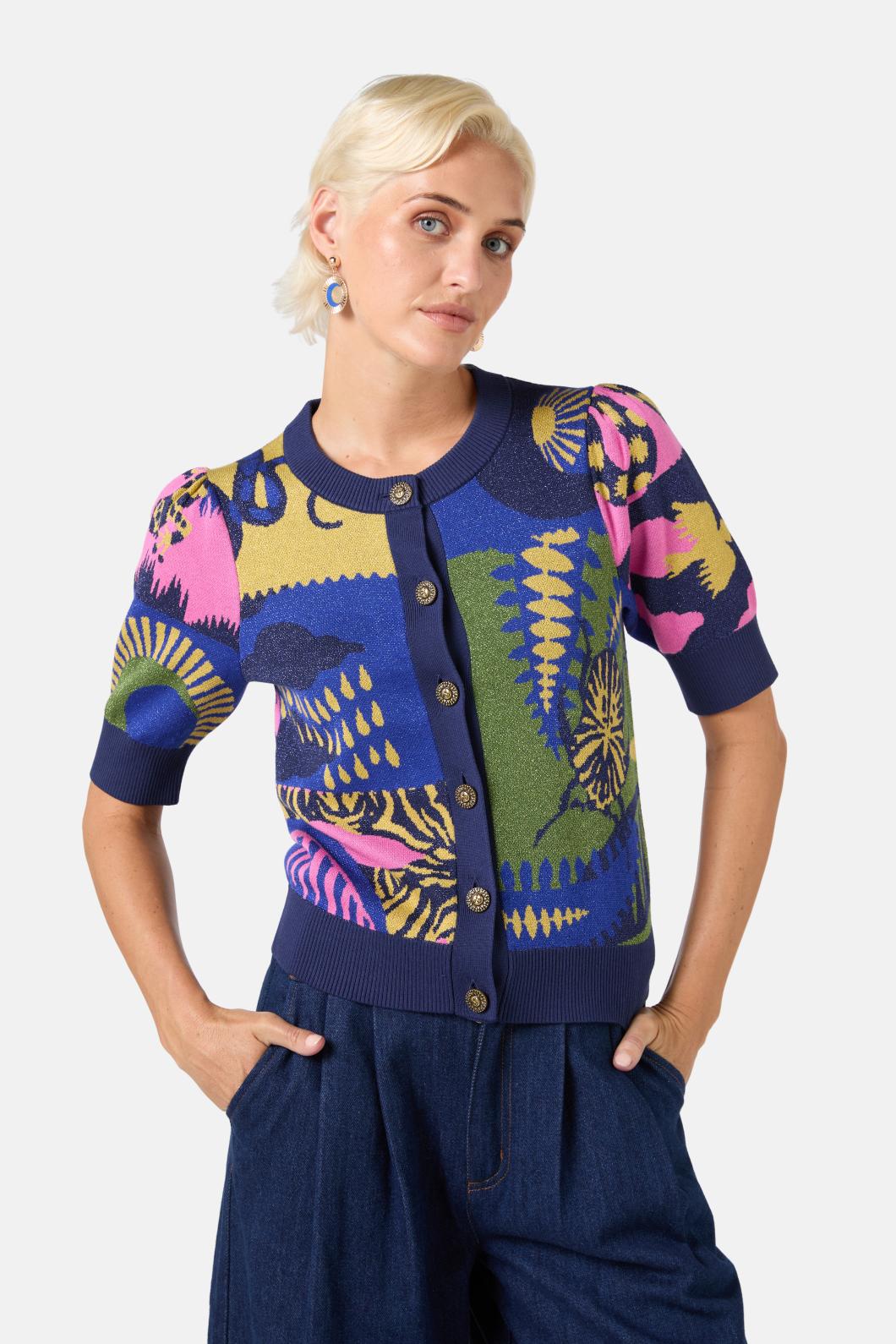 Gorman - Stamp Collecting Cardigan - multi