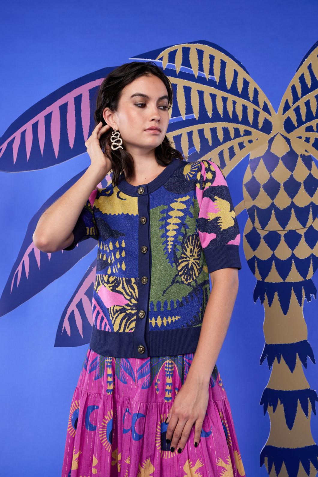 Gorman - Stamp Collecting Cardigan - multi