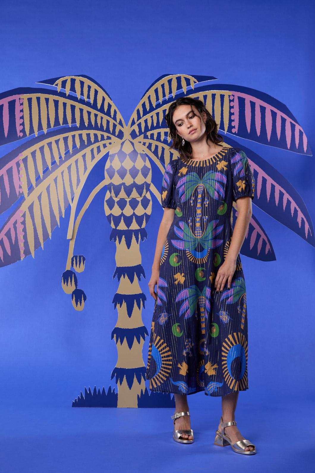 Gorman - Stamp Collecting Party Dress - print
