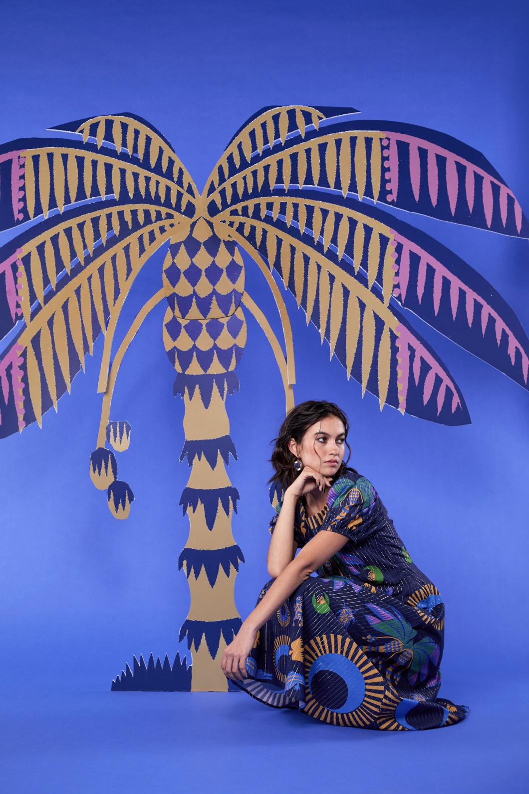 Gorman - Stamp Collecting Party Dress - print