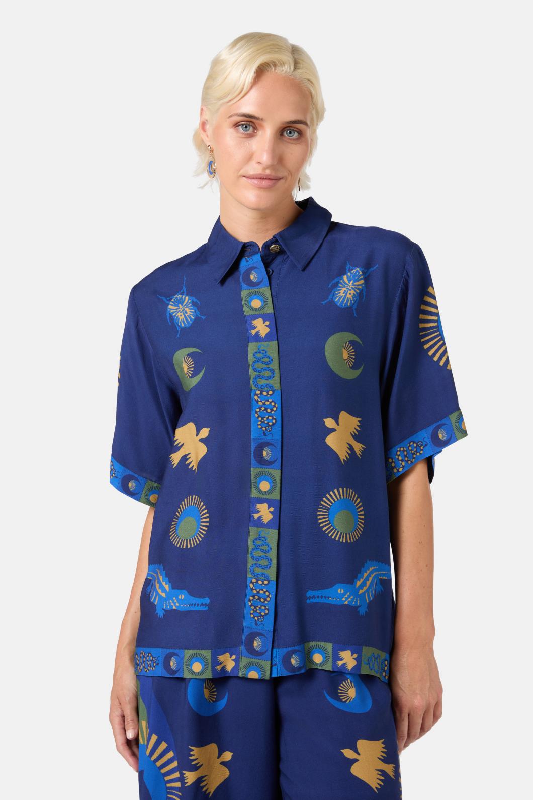 Gorman - Stamp Collecting Shirt - print
