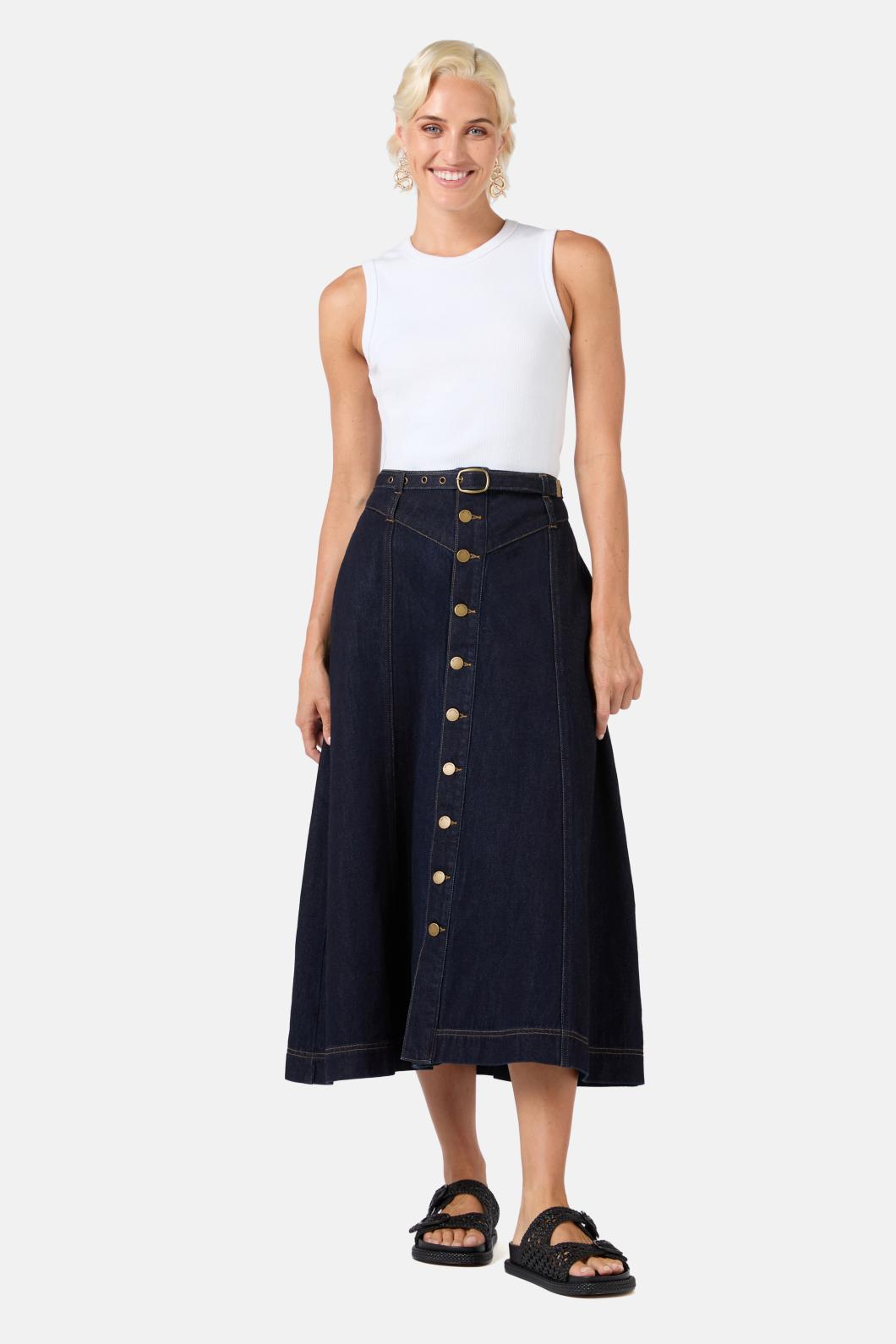 Gorman - Juniper Denim Skirt - indigo