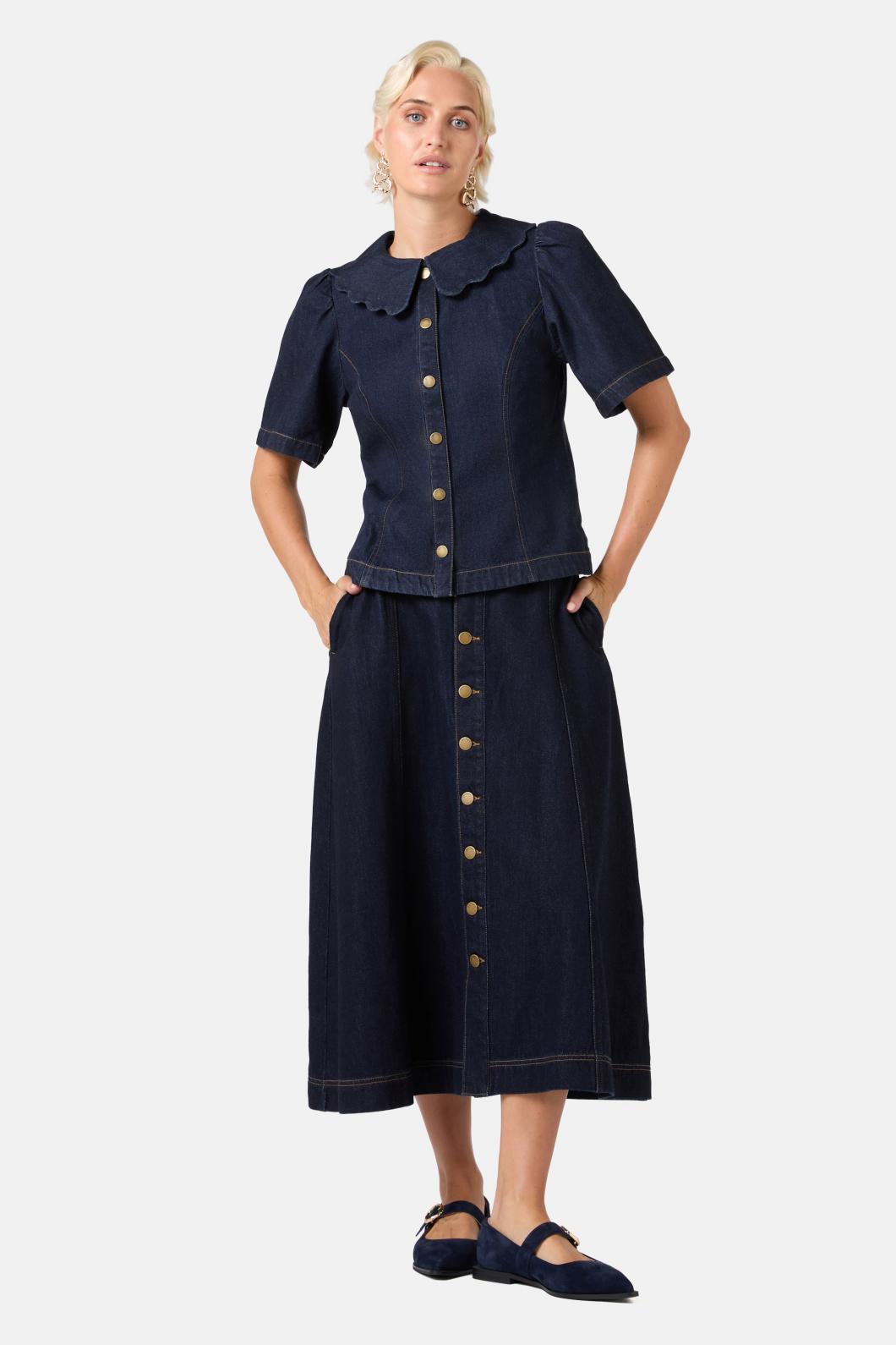Gorman - Juniper Denim Skirt - indigo