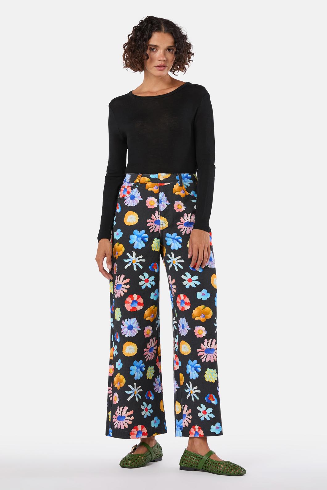 Gorman - Big Bouquet Denim Skort - print