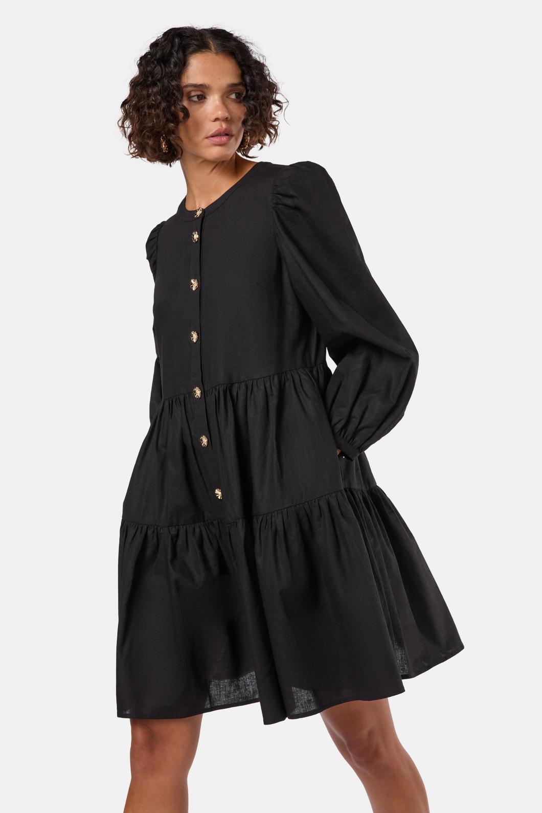 Gorman - Picking Flowers Tiered Dress - black
