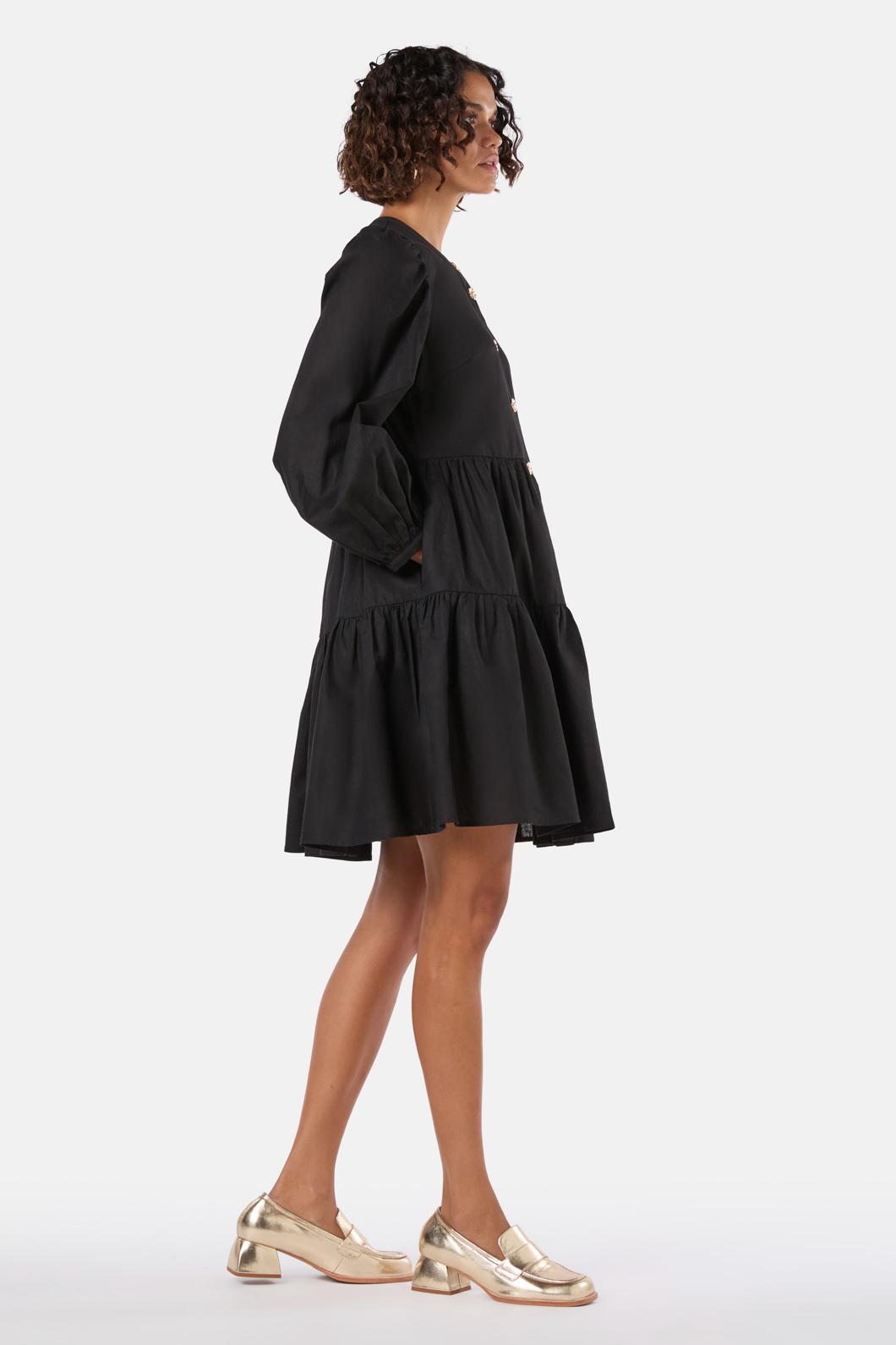 Gorman - Picking Flowers Tiered Dress - black