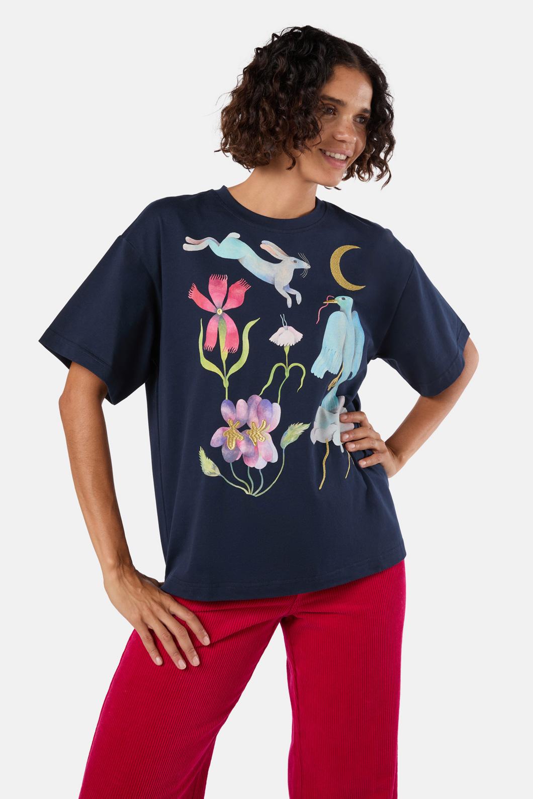 Gorman - Daydream Emb Oversized Tee - print